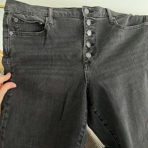 Black Gap Skinny Jeans with Raw Hem Sz 32